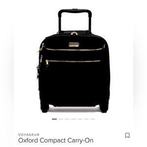 Tumi Black and Gold Compact Carry-On